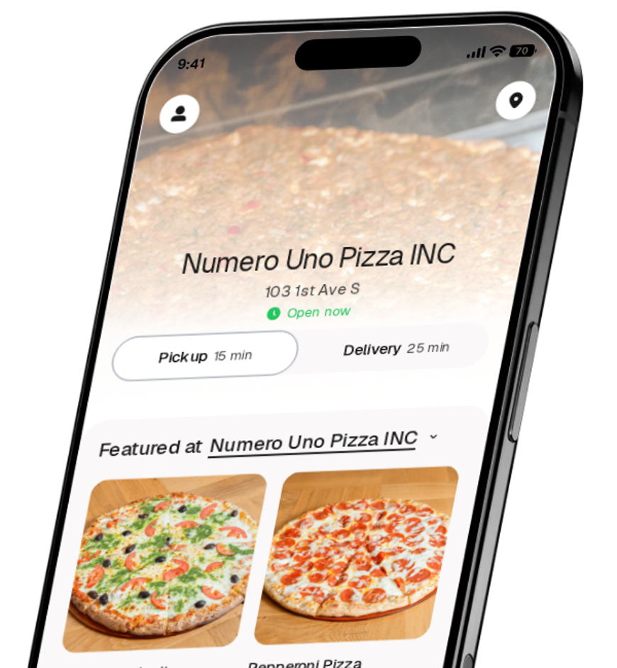 Numero Uno Pizza INC app preview