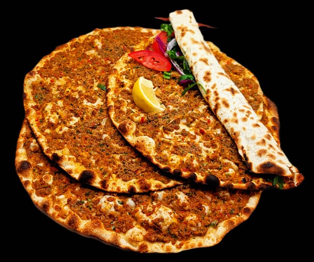 Three Lahmacuns.