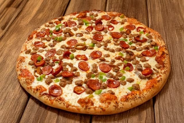 Hot Italian Sausage Pizza.